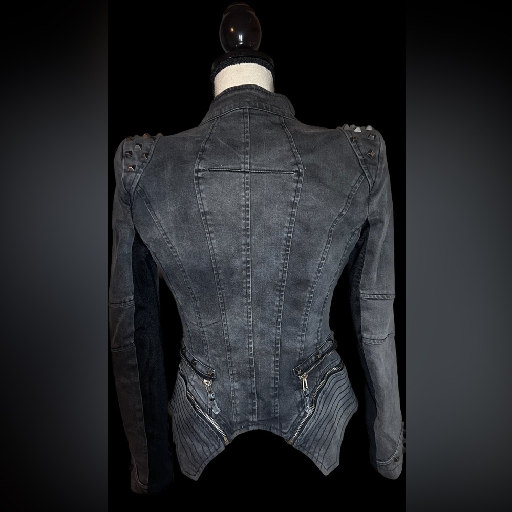 Studded Black Women's Jacket - Picture 9 of 16